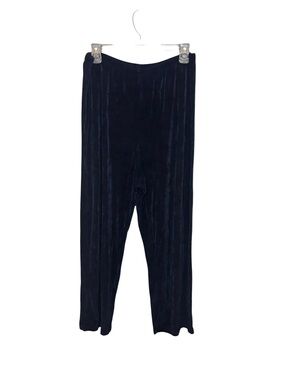 Citiknits Navy Blue Pull On Pants travel Women’s Large Made in USA